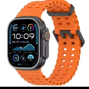 Apple watch Ultra 2 3 Silicone Strap Orange